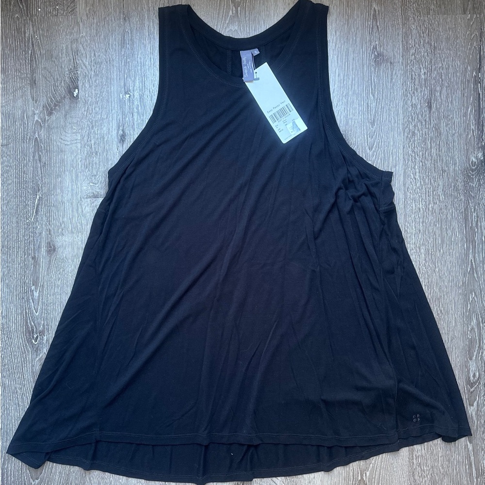 Sweaty Betty Easy Peazy Vest Tank Top Black XL NWT Bamboo Athleisure